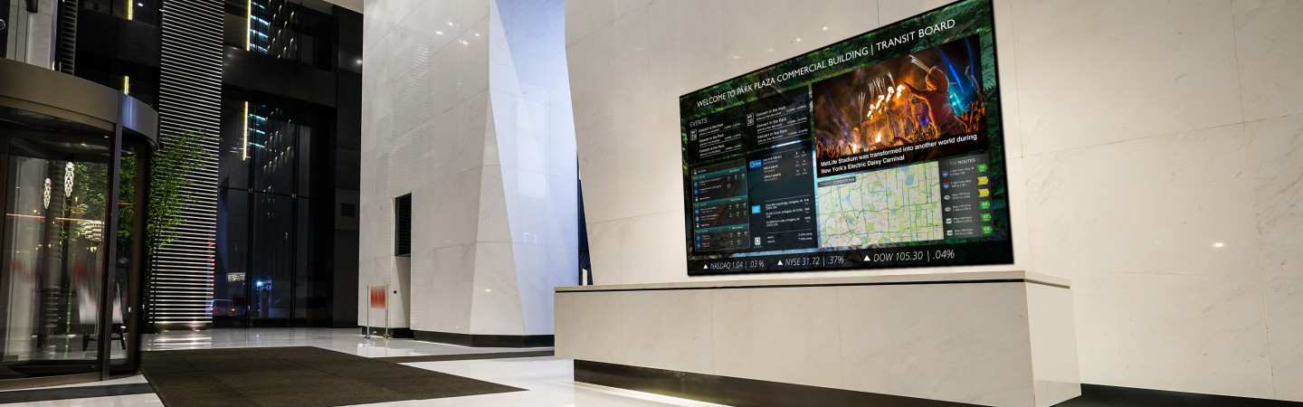 Large Video Wall in Lobby