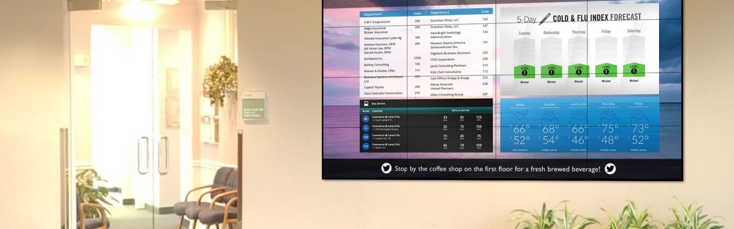 TouchSource Digital Directory for Healthcare, Hospital or Medical Office Building Facility