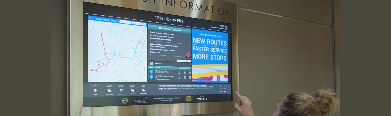 Photo of a transit screen in Nashville area by TouchSource