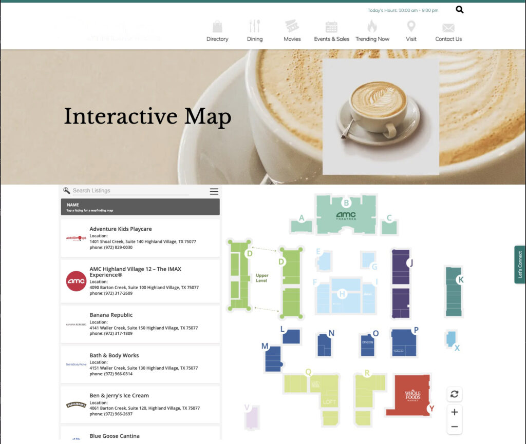 TouchSource Online Wayfinding to go onto digital wayfinding signage for retail shopping malls